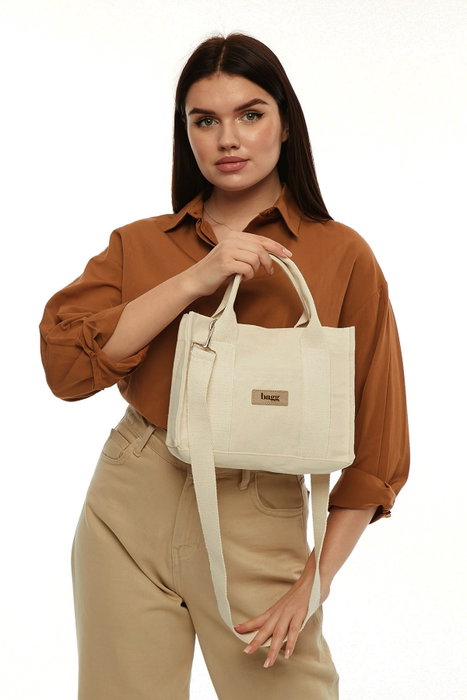 Zoozie Bags Bolso Tote de Lona Crema Zoozie Bags Bolso Tote de Lona Crema